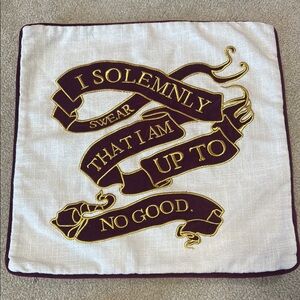 Pottery Barn Teen Mischief Pillow - Purple and Gold